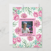 Roze Bloemen Boeket Sympathie Dank u kaart (Voorkant)