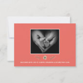 Roze Bloemen Boeketten - 3x5 Geboorteaankondiging Aankondiging (Achterkant)