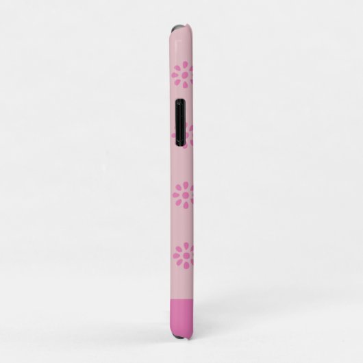 Roze bloemen Boho esthetisch patroon gepersonalise Case-Mate iPhone Case (Achterkant/rechts)