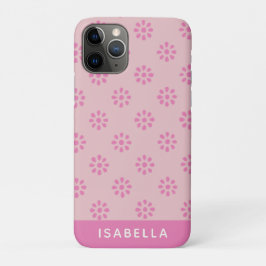 Roze bloemen Boho esthetisch patroon gepersonalise Case-Mate iPhone Case