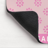 Roze bloemen Boho esthetisch patroon gepersonalise Muismat (Hoek)