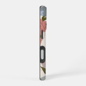Roze bloemen, Boho patroon iPhone 16 Hoesje (Rechterkant)