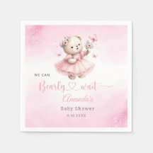 Roze Bloemen Boho Teddy Bear meisje baby shower