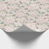 Roze Bloemen Boho Wrapping Papier (Hoek)