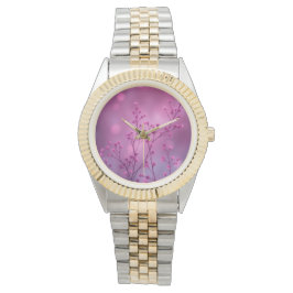 Roze Bloemen Bokeh Kleine Bloemen Pols Horloge