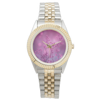 Roze Bloemen Bokeh Kleine Bloemen Pols Horloge