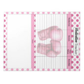 Roze Bloemen Borstkanker_ Medicatie Tracker Notitieblok (Voorkant)