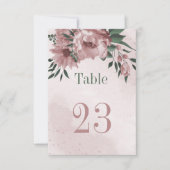 roze bloemen botanisch botanisch tabelnummer kaart (Voorkant)