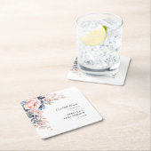 Roze Bloemen Botanisch Modern Baby shower Kartonnen Onderzetters (Insitu)