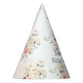 Roze Bloemen Botanische 75e Verjaardag Feesthoedjes (Links)