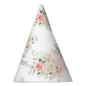 Roze Bloemen Botanische 75e Verjaardag Feesthoedjes (Rechts)