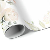 Roze Bloemen Botanische 75e Verjaardagsfeest Cadeaupapier (Rol Hoek)