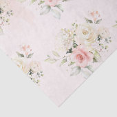 Roze Bloemen Botanische 75e Verjaardagsfeest Tissuepapier (Detail)