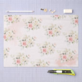 Roze Bloemen Botanische 75e Verjaardagsfeest Tissuepapier (Craft)