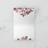  Roze Bloemen Botanische Bruid Dank u Bedankkaart (Binnen)