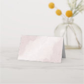 roze bloemen botanische bruiloft plaatskaartje (Achterkant)