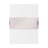 roze bloemen botanische bruiloft uitnodigingen wikkel (Achterkant Voorbeeld)