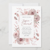 Roze Bloemen Botanische Elegant Classic Kaart (Voorkant)