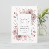 Roze Bloemen Botanische Elegant Classic Kaart (Staand voorkant)