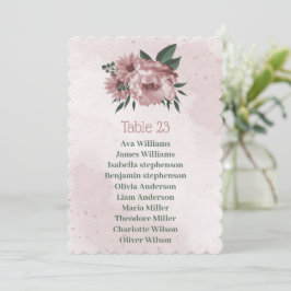 roze bloemen botanische kaart