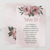  roze bloemen botanische kaart (Voorkant / Achterkant)