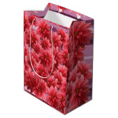 Roze Bloemen Botanische Kunst Medium Cadeauzakje (Achterkant Gekanteld)