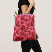 Roze Bloemen Botanische Kunst Tote Bag (Dichtbij)