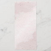 roze bloemen botanische trouwmenu menu (Achterkant)