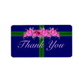 Roze bloemen Bouquet Hartelijk dank, Stickers - la (Voorkant)