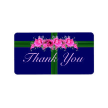 Roze bloemen Bouquet Hartelijk dank, Stickers - la