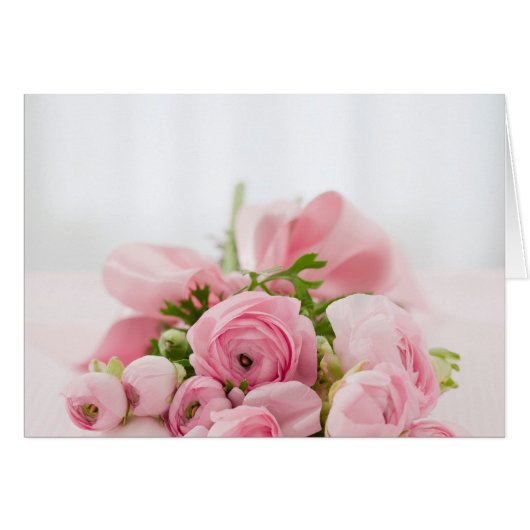 Roze bloemen Bouquet, Romance liefdeshuwelijk (Voorkant Horizontaal)