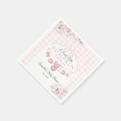 Roze Bloemen Bow Little Pumpkin Girl Baby shower Servet (Hoek)