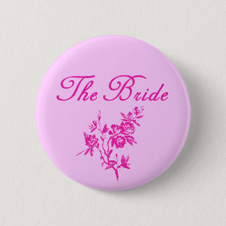 Roze bloemen Bride Producten Ronde Button 5,7 Cm