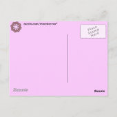 Roze bloemen briefkaart (Achterkant)
