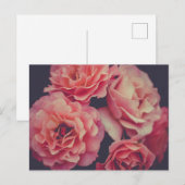 Roze bloemen briefkaart (Voorkant / Achterkant)