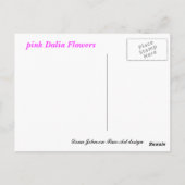 Roze bloemen briefkaart (Achterkant)