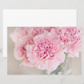 Roze bloemen briefpapier (Voorkant / Achterkant)