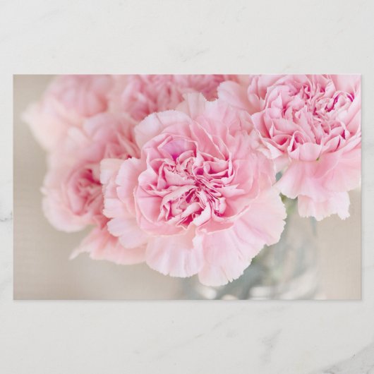 Roze bloemen briefpapier (Voorkant)