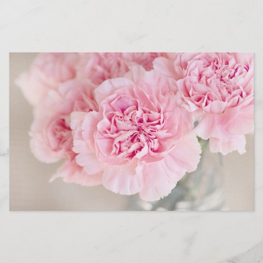 Roze bloemen briefpapier (Voorkant)