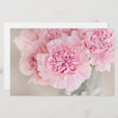 Roze bloemen briefpapier (Voorkant / Achterkant)