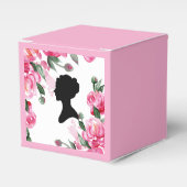 ROZE BLOEMEN BRUIDSDJE BEDANKDOOSJES (Voorkant Zijde)