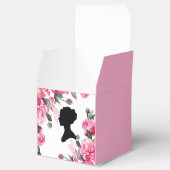 ROZE BLOEMEN BRUIDSDJE BEDANKDOOSJES (Geopend)