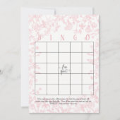 Roze bloemen Bruidsdouche Bingo Kaarten (Voorkant)