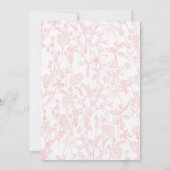 Roze bloemen Bruidsdouche Bingo Kaarten (Achterkant)