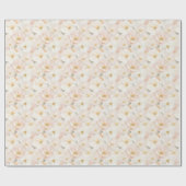 Roze Bloemen Bruidsdouche Cadeaupapier (Vlak)