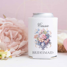  Roze Bloemen Bruidsmeisje Voorstel Gift Blikjeskoeler