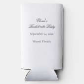  Roze Bloemen Bruidsmeisje Voorstel Gift Seltzer Blikjeskoeler (Achterkant)