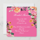 ROZE BLOEMEN BRUIDSSLUIER UITNODIGING (Voorkant)