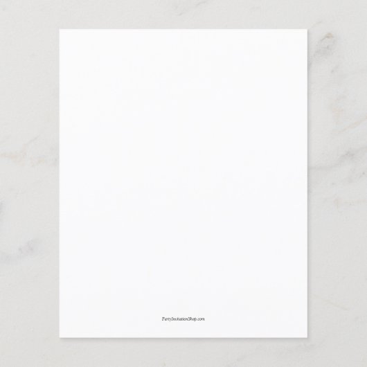 Roze Bloemen Bruiloft Bord Dank u Flyer (Achterkant)