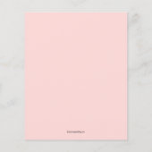 Roze Bloemen Bruiloft Bord Dank u Flyer (Achterkant)